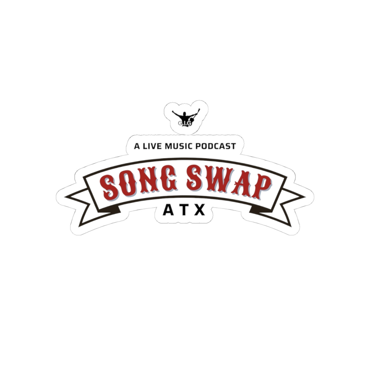 Song Swap ATX Kiss-Cut Stickers