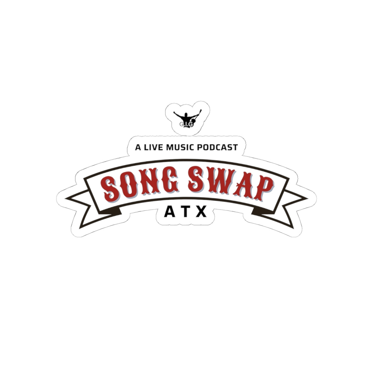 Song Swap ATX Kiss-Cut Stickers